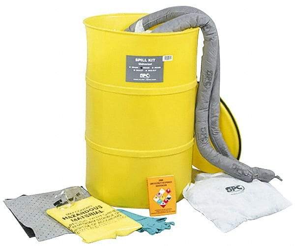 Brady SPC Sorbents - 38 Gal Capacity Oil Only Spill Kit - 55 Gal Drum - All Tool & Supply