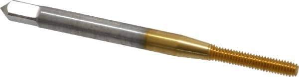 OSG - M2.5x0.45 Metric Coarse D3 Thread Limit Modified Bottoming Thread Forming Tap - Cobalt, TiN Finish, 1-13/16" OAL, 1/2" Thread Length, Right Hand Thread, Series HY-PRO NRT - All Tool & Supply