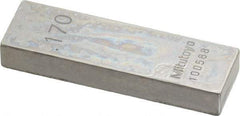 Mitutoyo - 0.17" Rectangular Steel Gage Block - Accuracy Grade 0, Includes Certificate of Inspection - All Tool & Supply