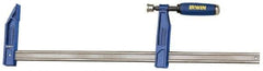 Irwin - 12" Capacity, 4-7/8" Throat Depth Bar Clamp - 1,150 Lb Clamping Pressure, 12" OAL - All Tool & Supply