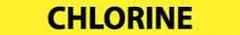 NMC - Pipe Marker with Chlorine Legend and No Graphic - 1-1/2 to 2" Pipe Outside Diam, Black on Yellow - All Tool & Supply