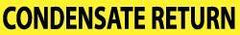 NMC - Pipe Marker with Condensate Return Legend and No Graphic - 2-1/2 to 6" Pipe Outside Diam, Black on Yellow - All Tool & Supply