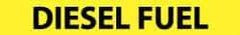 NMC - Pipe Marker with Diesel Fuel Legend and No Graphic - 3/4 to 1-1/4" Pipe Outside Diam, Black on Yellow - All Tool & Supply