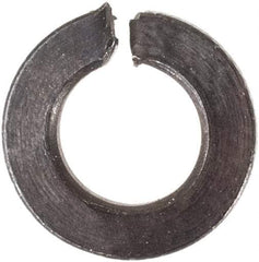 Value Collection - #4, 0.114" ID, 0.031" Thick Split Lock Washer - Grade 2 Spring Steel, Uncoated, 0.114" Min ID, 0.12" Max ID, 0.243" Max OD - All Tool & Supply