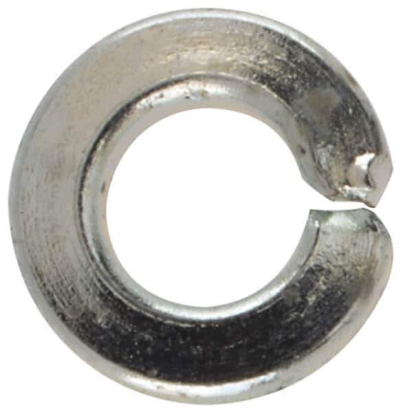 Value Collection - #2, 0.088" ID, 0.027" Thick Split Lock Washer - Grade 2 Spring Steel, Zinc-Plated Finish, 0.088" Min ID, 0.094" Max ID, 0.208" Max OD - All Tool & Supply