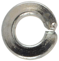 Value Collection - #2, 0.088" ID, 0.027" Thick Split Lock Washer - Grade 2 Spring Steel, Zinc-Plated Finish, 0.088" Min ID, 0.094" Max ID, 0.208" Max OD - All Tool & Supply