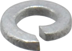 Value Collection - #6, 0.141" ID, 0.04" Thick Split Lock Washer - Grade 2 Spring Steel, Zinc-Plated Finish, 0.141" Min ID, 0.148" Max ID, 0.266" Max OD - All Tool & Supply