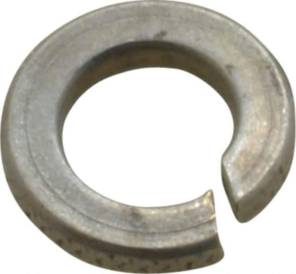 Value Collection - #8, 0.167" ID, 0.047" Thick Split Lock Washer - Grade 2 Spring Steel, Zinc-Plated Finish, 0.167" Min ID, 0.174" Max ID, 0.307" Max OD - All Tool & Supply