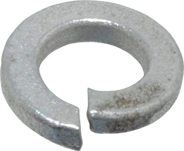 Value Collection - #10, 0.193" ID, 0.056" Thick Split Lock Washer - Grade 2 Spring Steel, Zinc-Plated Finish, 0.193" Min ID, 0.2" Max ID, 0.35" Max OD - All Tool & Supply