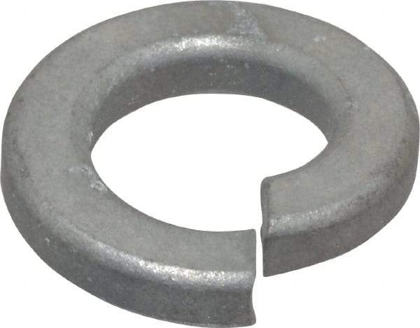 Value Collection - 7/16", 0.44" ID, 0.133" Thick Split Lock Washer - Grade 2 Spring Steel, Zinc-Plated Finish, 0.44" Min ID, 0.45" Max ID, 0.784" Max OD - All Tool & Supply