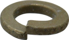 Value Collection - #4, 0.114" ID, 0.025" Thick Split Lock Washer - Grade 2 Spring Steel, Zinc Yellow Dichromate Finish, 0.114" Min ID, 0.12" Max ID, 0.209" Max OD - All Tool & Supply