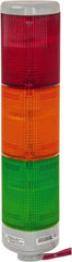 Edwards Signaling - Incandescent Lamp, Amber, Green, Red, Steady, Preassembled Stackable Tower Light Module Unit - 24 VDC, 0.96 Amp, IP54, IP65 Ingress Rating, 3R, 4X NEMA Rated, Pipe Mount - All Tool & Supply