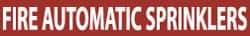 NMC - Pipe Marker with Fire Automatic Sprinklers Legend and No Graphic - 1-1/2 to 2" Pipe Outside Diam, White on Red - All Tool & Supply