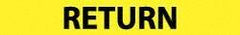 NMC - Pipe Marker with Return Legend and No Graphic - 2-1/2 to 6" Pipe Outside Diam, Black on Yellow - All Tool & Supply