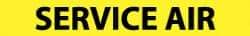 NMC - Pipe Marker with Service Air Legend and No Graphic - 1-1/2 to 2" Pipe Outside Diam, Black on Yellow - All Tool & Supply