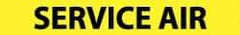 NMC - Pipe Marker with Service Air Legend and No Graphic - 1-1/2 to 2" Pipe Outside Diam, Black on Yellow - All Tool & Supply