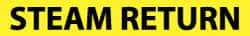 NMC - Pipe Marker with Steam Return Legend and No Graphic - 1-1/2 to 2" Pipe Outside Diam, Black on Yellow - All Tool & Supply