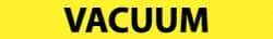 NMC - Pipe Marker with Vacuum Legend and No Graphic - 3/4 to 1-1/4" Pipe Outside Diam, Black on Yellow - All Tool & Supply