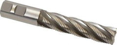 Accupro - 7/8" Diam, Fine Pitch, 3-1/2" LOC, 5 Flute Powdered Metal Corner Chamfer Roughing End Mill - Uncoated, 5-3/4" OAL, 7/8" Shank Diam, Single End, Centercutting, 30° Helix - All Tool & Supply