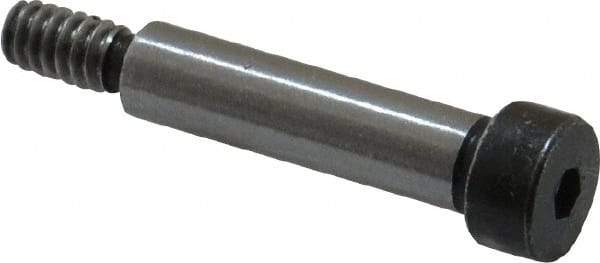 Holo-Krome - 1/4" Shoulder Diam x 1" Shoulder Length, #10-24 UNRC, Hex Socket Shoulder Screw - 8 Alloy Steel, Uncoated, 0.357 to 3/8" Head Diam - All Tool & Supply