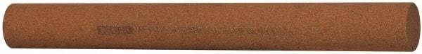 Norton - 6" Long x 5/8" Diam x 5/8" Thick, Aluminum Oxide Sharpening Stone - Round, Medium Grade - All Tool & Supply