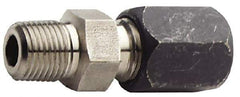 Made in USA - 1-1/2" OD, Grade 316Stainless Steel Male Connector - 2" Hex, Comp x MPT Ends - All Tool & Supply