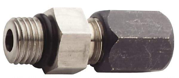 Made in USA - 2" OD, Grade 316Stainless Steel Male Connector - 2-3/4" Hex, Comp x Straight Thread O-Ring Ends - All Tool & Supply