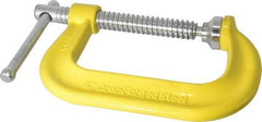 Gibraltar - Regular-Duty 4" Max Opening, 3-1/4" Throat Depth, Forged Steel Standard C-Clamp - 6,200 Lb Capacity, 0" Min Opening, Deep Throat - All Tool & Supply