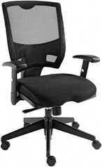 ALERA - 28-3/4" High Office/Managerial/Executive Chair - 18" Wide x 18" Deep, Mesh Seat, Black - All Tool & Supply