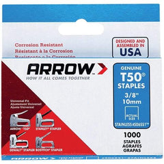 Arrow - 3/8" Wide Stainless Steel Heavy-Duty Staples - 3/8" Leg Length - All Tool & Supply