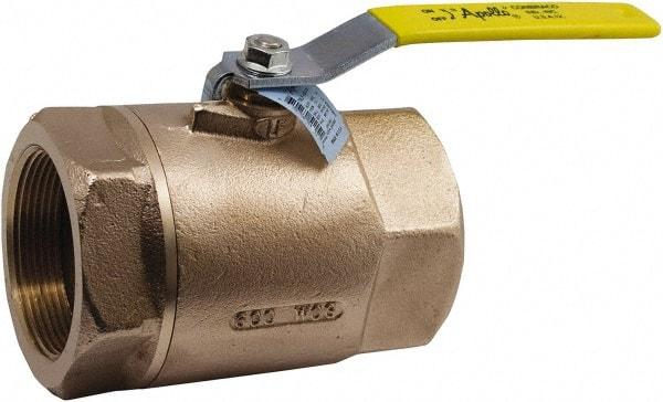 Conbraco - 2-1/2" Pipe, Standard Port, Lead Free Bronze Standard Ball Valve - 2 Piece, Female NPT Ends, Lever Handle, 600 WOG, 150 WSP - All Tool & Supply