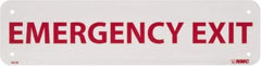 NMC - Emergency Exit, Plastic Exit Sign - 12" Wide x 3" High, Glow-in-the-Dark - All Tool & Supply