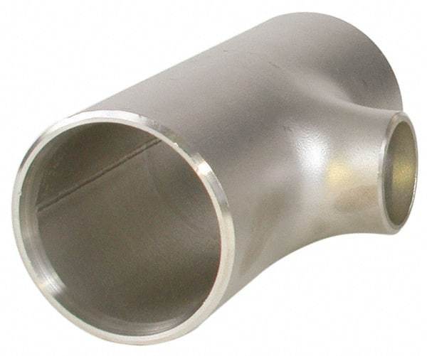 Merit Brass - 6 x 2" Grade 304L Stainless Steel Pipe Tee - Butt Weld x Butt Weld x Butt Weld End Connections - All Tool & Supply