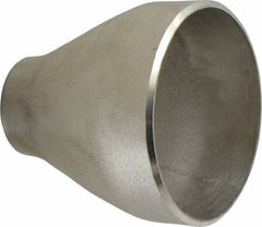 Merit Brass - 3 x 1-1/4" Grade 316L Stainless Steel Pipe Concentric Reducer - Butt Weld x Butt Weld End Connections - All Tool & Supply