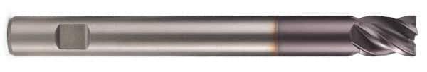 Kennametal - 1/2", 4 Flute, Single End, Solid Carbide, Corner Chamfer End Mill - 3" OAL, Right Hand Flute, 1-1/4" LOC, Right Hand Cut - All Tool & Supply