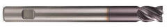 Kennametal - 1/2", 4 Flute, Single End, Solid Carbide, Corner Chamfer End Mill - 3" OAL, Right Hand Flute, 1-1/4" LOC, Right Hand Cut - All Tool & Supply