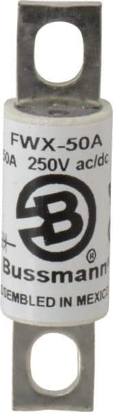 Cooper Bussmann - 250 VAC/VDC, 50 Amp, Fast-Acting Semiconductor/High Speed Fuse - Stud Mount Mount, 3-3/16" OAL, 200 (RMS), 50 at DC kA Rating, 0.81" Diam - All Tool & Supply