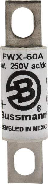 Cooper Bussmann - 250 VAC/VDC, 60 Amp, Fast-Acting Semiconductor/High Speed Fuse - Stud Mount Mount, 3-3/16" OAL, 200 (RMS), 50 at DC kA Rating, 0.81" Diam - All Tool & Supply