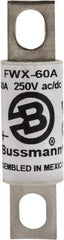 Cooper Bussmann - 250 VAC/VDC, 60 Amp, Fast-Acting Semiconductor/High Speed Fuse - Stud Mount Mount, 3-3/16" OAL, 200 (RMS), 50 at DC kA Rating, 0.81" Diam - All Tool & Supply