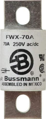 Cooper Bussmann - 250 VAC/VDC, 70 Amp, Fast-Acting Semiconductor/High Speed Fuse - Stud Mount Mount, 3.13" OAL, 200 (RMS), 50 at DC kA Rating, 1.22" Diam - All Tool & Supply