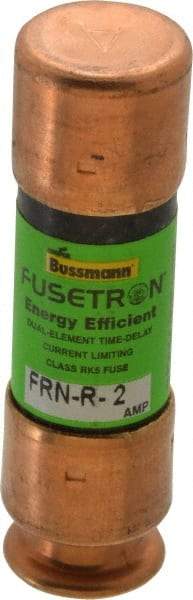 Cooper Bussmann - 125 VDC, 250 VAC, 2 Amp, Time Delay General Purpose Fuse - Fuse Holder Mount, 50.8mm OAL, 20 at DC, 200 (RMS) kA Rating, 9/16" Diam - All Tool & Supply