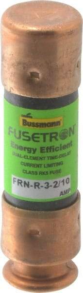 Cooper Bussmann - 125 VDC, 250 VAC, 3.2 Amp, Time Delay General Purpose Fuse - Fuse Holder Mount, 50.8mm OAL, 20 at DC, 200 (RMS) kA Rating, 9/16" Diam - All Tool & Supply