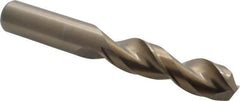 Cleveland - 41/64" 135° Parabolic Flute Cobalt Screw Machine Drill Bit - Oxide/Gold Finish, Right Hand Cut, 2-7/8" Flute Length, 4-1/2" OAL, Split Point, Straight Shank - All Tool & Supply