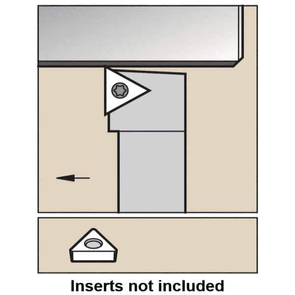 Kennametal - STGC, Right Hand Cut, 0° Lead Angle, 16mm Shank Height x 16mm Shank Width, Neutral Rake Indexable Turning Toolholder - 100mm OAL, TC..1102.. Insert Compatibility, Series Screw-On - All Tool & Supply