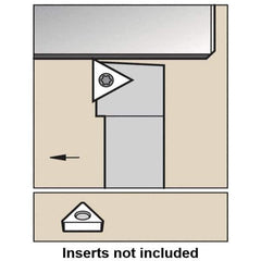 Kennametal - STGC, Left Hand Cut, 0° Lead Angle, 16mm Shank Height x 16mm Shank Width, Neutral Rake Indexable Turning Toolholder - 100mm OAL, TC..1102.. Insert Compatibility, Series Screw-On - All Tool & Supply