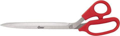 Clauss - 8" LOC, 11-1/2" OAL Stainless Steel Blunt Point Trimmers - Serrated, Plastic Handle, For Paper, Fabric - All Tool & Supply