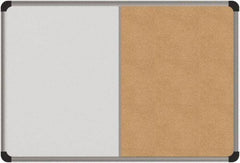 UNIVERSAL - 24" Wide x 18" High Dry Erase Combination Cork Bulletin Board - Melamine, Natural & White - All Tool & Supply