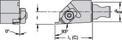 Kennametal - Insert Style NG 2R, 19.99mm Head Length, Right Hand Cut, Internal Modular Threading Cutting Unit Head - System Size KM16, 0.394" Center to Cutting Edge, Series Top Notch - All Tool & Supply