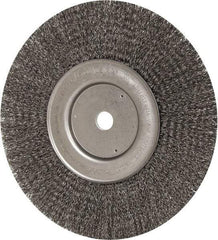 Weiler - 10" OD, 3/4" Arbor Hole, Crimped Steel Wheel Brush - 3/4" Face Width, 2-1/2" Trim Length, 0.014" Filament Diam, 4,000 RPM - All Tool & Supply