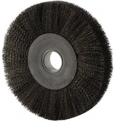 Weiler - 12" OD, 2" Arbor Hole, Crimped Steel Wheel Brush - 2" Face Width, 2-7/8" Trim Length, 0.014" Filament Diam, 3,000 RPM - All Tool & Supply